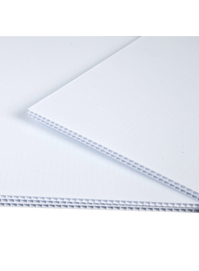 هيتكس ألواح بولي بروبيلين مموجة 100 سم × 180 سم (عبوة من 3 قطع) - أبيض، 2 مم | لوح بلاستيكي مموج مقاوم للماء من البولي بروبيلين | خفيف الوزن ومتين للاستخدام في أعمال التسقيف واللافتات والأعمال اليدوية والحماية - Image 1